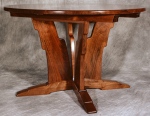 Sacks Dining Table black walnut, curly maple, black cherry, southern yellow pine, honey locust 48dia x 30h (expands to 84l)